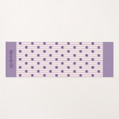 Elegante Script Naam Bloemen, Blush, Violet Gestre Yogamat (Voorkant (horizontaal))
