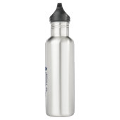 Elegante Script Naam Monogram Tennisclub Waterfles (Rechts)