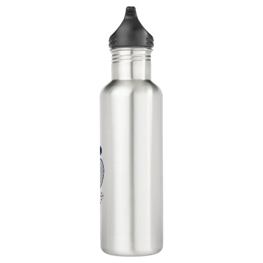 Elegante Script Naam Monogram Tennisclub Waterfles (Rechts)