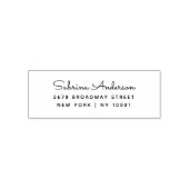 Elegante Script Naam Retouradres Minimalistisch Zelfinktende Stempel (Design)