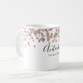 Elegante script naam verjaardag koffiemok (Voorkant links)