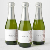 Elegante script naam verjaardag  sparkling wijnetiket (Flessen)