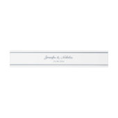 Elegante script navy blue bruiloft uitnodigingen wikkel (Vlak)