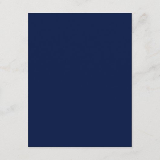 Elegante script Navy Blue en Koraal Huwelijksdetai Informatiekaartje (Achterkant)