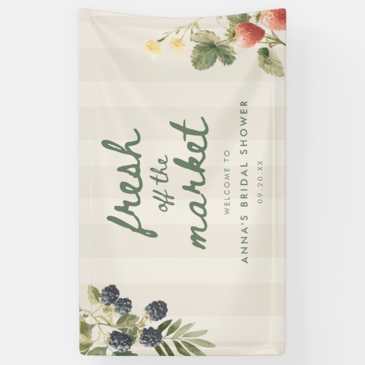 Elegante Script Net van de Markt Bruidsfeest Spandoek (Verticaal)