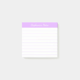 Elegante Script Notities Licht Lavendel Lijnen Post-it® Notes