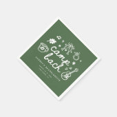 Elegante Script Olijfgroene Kamp Bruidsmeisjesfees Servet (Hoek)