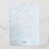 Elegante Script Overlay Aangepaste Foto Kerstmis Folie Feestdagenkaart (Achterkant)