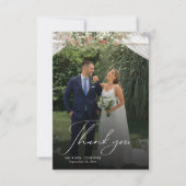 Elegante script overlay bruiloft bedankkaart (Voorkant)