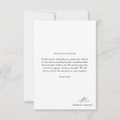 Elegante script overlay bruiloft bedankkaart (Achterkant)