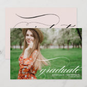 Elegante Script Overlay | Foto Verjaardagsfeest Af Kaart (Voorkant / Achterkant)