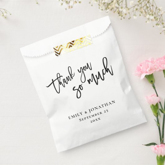 Elegante Script Passen getrouwd Namen Dank je brui Bedankzakje (Gezegeld)