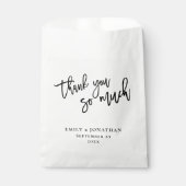 Elegante Script Passen getrouwd Namen Dank je brui Bedankzakje (Voorkant)