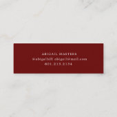 Elegante Script Photo afstuderen naamkaart Mini Visitekaartje (Achterkant)