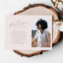 Elegante Script Photo Arch Graduation Party