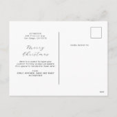 Elegante Script Photo Collage Botanische Kerstmis Feestdagenkaart (Achterkant)