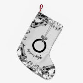 Elegante Script Photo Gifts Kerstmis Ornamenten Kleine Kerstsok (Voorkant (Hangend))