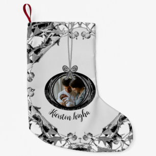 Elegante Script Photo Gifts Kerstmis Ornamenten Kleine Kerstsok