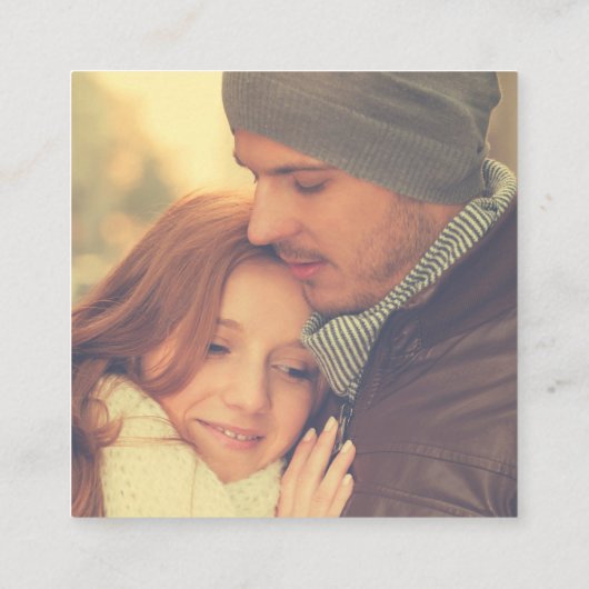 Elegante Script Photo QR Gold en Red RSVP Informatiekaartje (Achterkant)