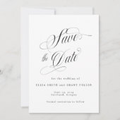 Elegante Script Photo Save the Date Kaart (Voorkant)