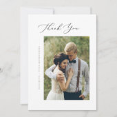 Elegante Script Platte Bedankkaart (Voorkant)