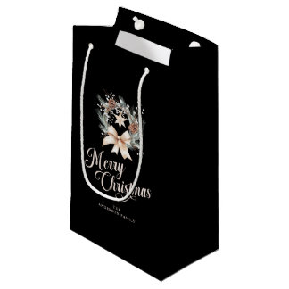 Elegante Script Prettig Kerstmis Kerstkrans Klein Cadeauzakje