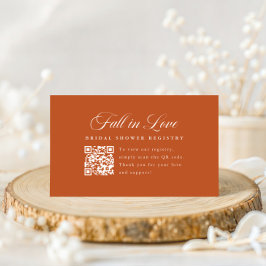 Elegante Script QR Code Bruidsfeest Cadeau Registr Informatiekaartje