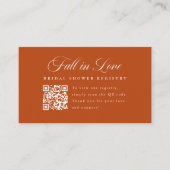 Elegante script QR-code bruidsmeisjesfeest cadeau  Informatiekaartje (Voorkant)