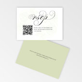 Elegante Script QR Code Huwelijksreactie RSVP Kaartje