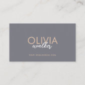 Elegante Script QR-code & Sociale Media Visitekaartje (Voorkant)