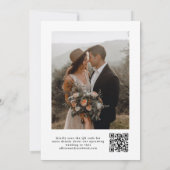 Elegante Script QR-code Trouwfoto  Save The Date (Achterkant)