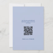 Elegante Script QR Code Trouwrepetie Diner Kaart (Achterkant)