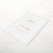 Elegante Script Rand 80ste Verjaardag Save the Dat Folie Uitnodiging (Gedraaid)