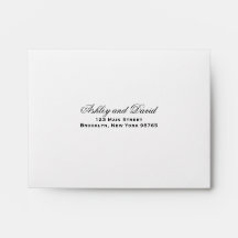 Elegante Script Retouradres Envelop