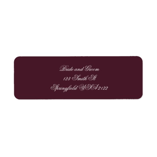 Elegante Script Retouradreslabels Etiket (Voorkant)