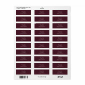 Elegante Script Retouradreslabels Etiket (Full Sheet)
