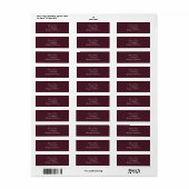 Elegante Script Retouradreslabels Etiket (Full Sheet)