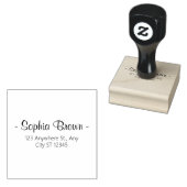 Elegante script retouradresstempel rubberstempel (Gestempeld)