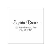 Elegante script retouradresstempel rubberstempel (Afrduk)