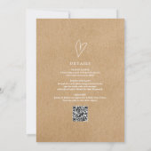 Elegante script robuuste kraft all-in-one baby sho kaart (Achterkant)