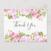 Elegante Script Rose Banner Zakelijk Bedankt Briefkaart (Voorkant)
