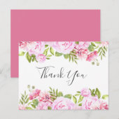 Elegante Script Rose Banner Zakelijke Dank Je Briefkaart (Voorkant / Achterkant)