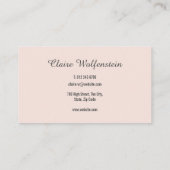 Elegante Script Roze Gouden Glitter Visitekaartje (Achterkant)