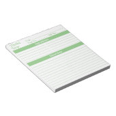 Elegante Script Sage Groene Recepten Notitieblok (Schuin)