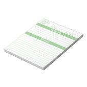 Elegante Script Sage Groene Recepten Notitieblok (Linkerzijde)