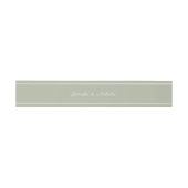 Elegante Script Salie Groene Trouw Uitnodigingen Wikkel (Vlak)