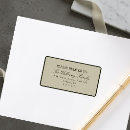 Elegante Script Saliegroen Formeel Huwelijk Etiket