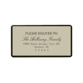 Elegante Script Saliegroen Formeel Huwelijk Etiket (Voorkant)