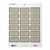 Elegante Script Saliegroen Formeel Huwelijk Etiket (Full Sheet)