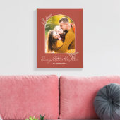Elegante script | Samen is beter Familie Foto Boog Canvas Afdruk (Insitu (Woonkamer))